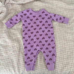 Hanna Andersson Purple Heart French Terry One Piece